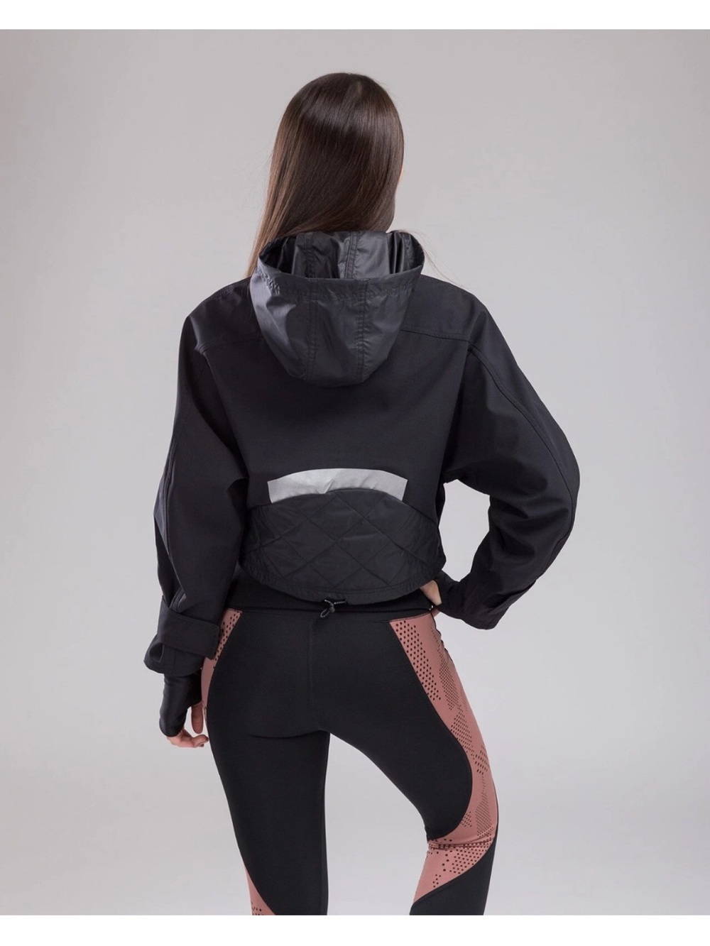 Stella McCartney x Adidas Run Trail Hoodie Jacket in Black. Jogging. Layered. XS - Picture 3 of 12